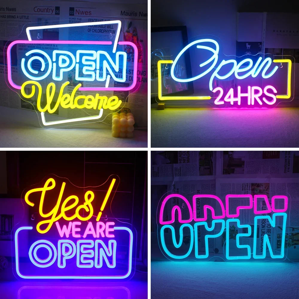 Enseigne néon LED USB 5 V Open Welcome