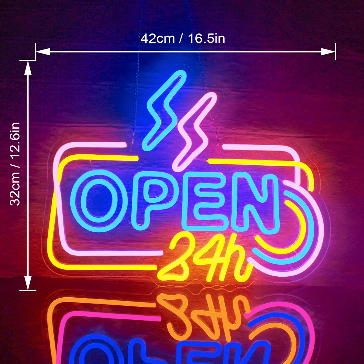 24 Hours Open 5V USB LED neon sign