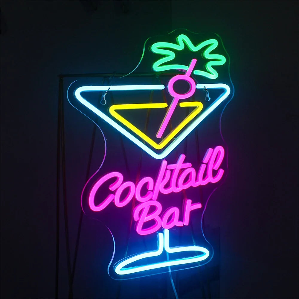 Enseigne néon LED USB 5 V Cocktail Bar