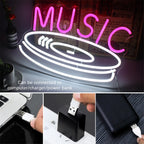 Music Record 5V USB LED neon sign