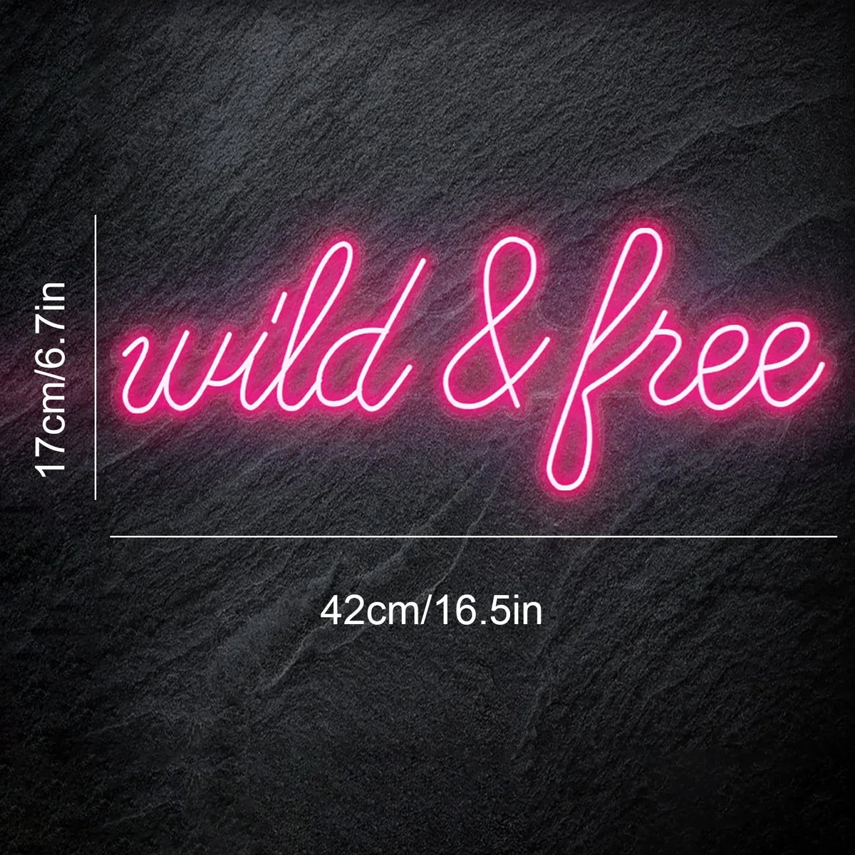 Wild & Free 5V USB LED neon sign