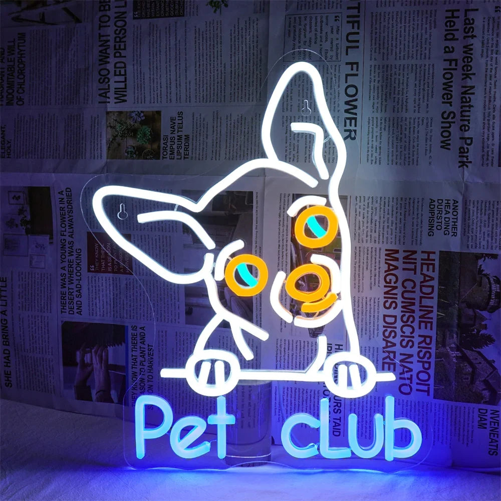 Pet Club 5V USB LED neon sign – 32X38cm