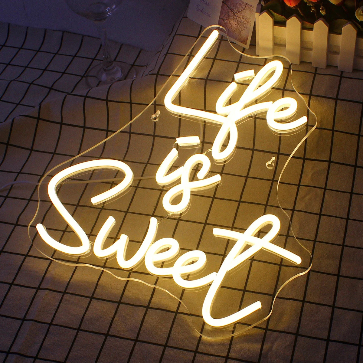 Enseigne néon LED USB 5 V Life is Sweet