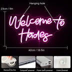 Welcome to Hades 5V USB LED neon sign