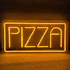 Enseigne néon LED USB 5 V PIZZA — jaune doré