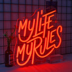 My Life My Rules 5V USB LED neon sign