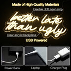 Better Late Than Ugly 5V USB LED neon sign