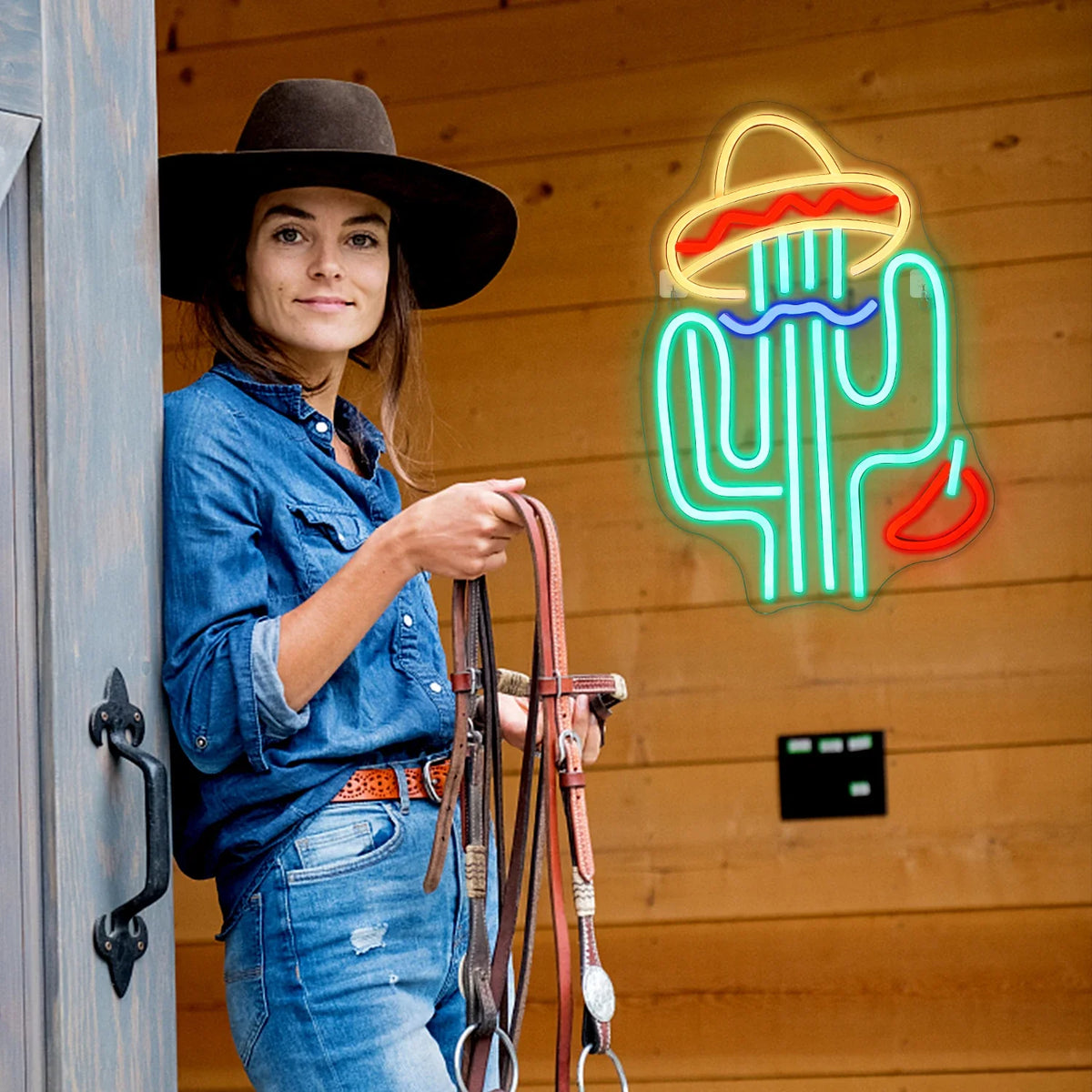 Cactus 5V USB LED neon sign