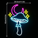 Star Moon Mushroom 5V USB LED neon sign