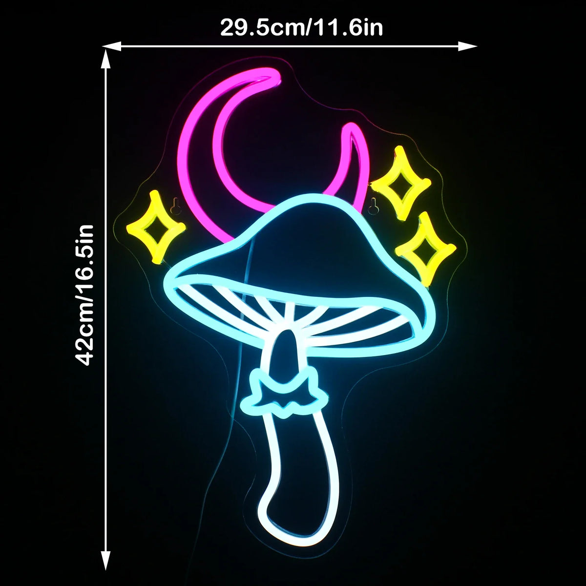 Star Moon Mushroom 5V USB LED neon sign