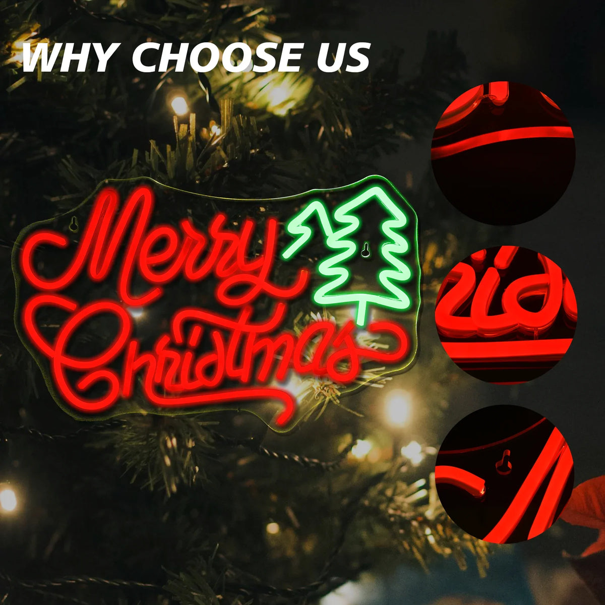 Christmas Tree 5V USB LED neon sign