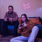 Enseigne néon LED USB 5 V Game Over en cercle