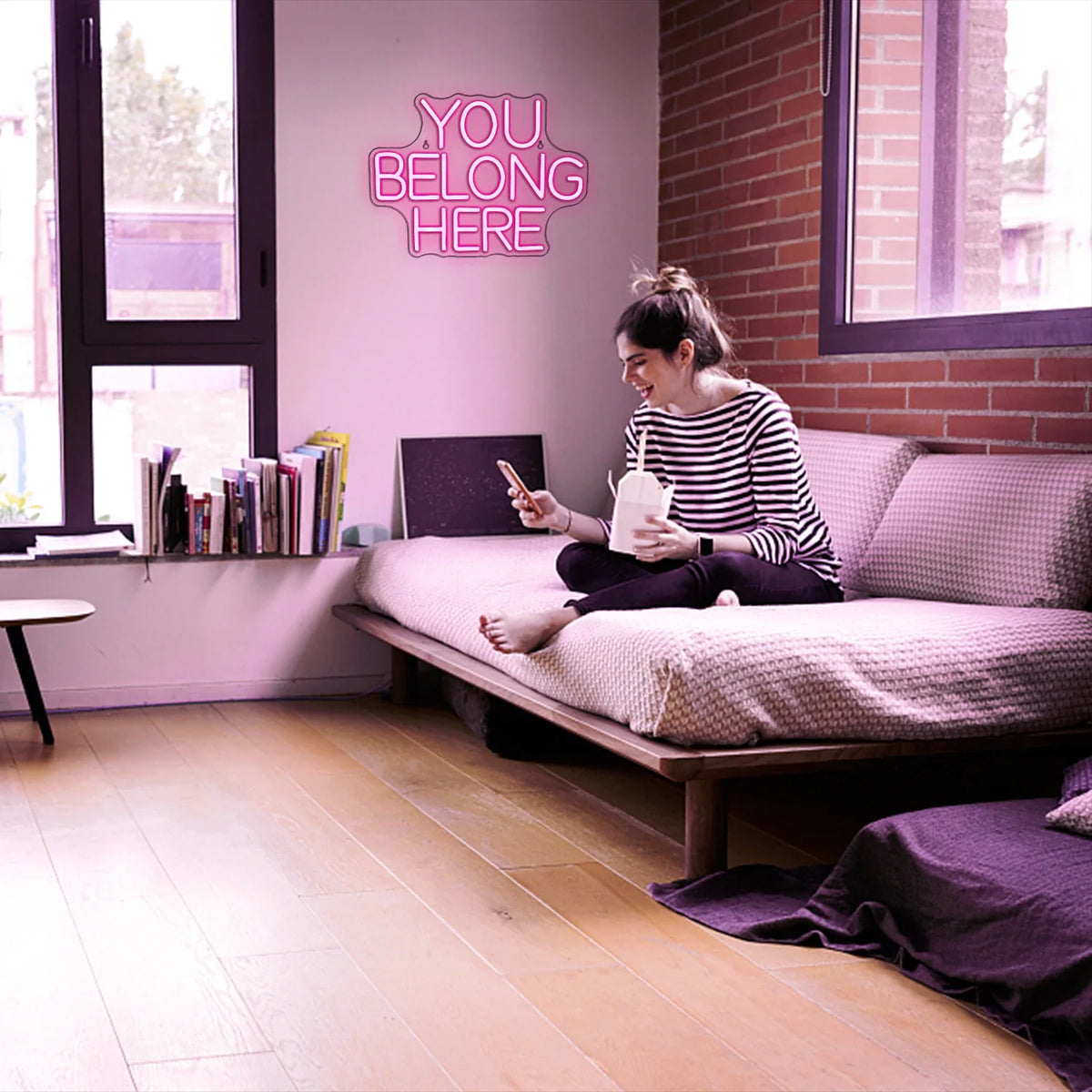 Enseigne néon LED USB 5 V You Belong Here