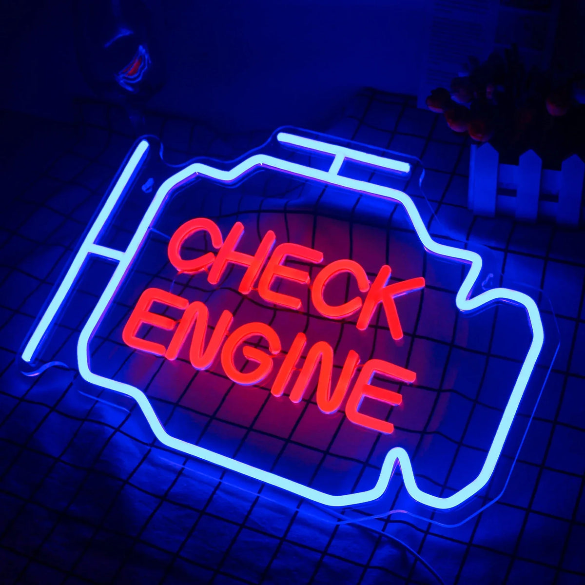 Check Engine 5V USB LED neon sign