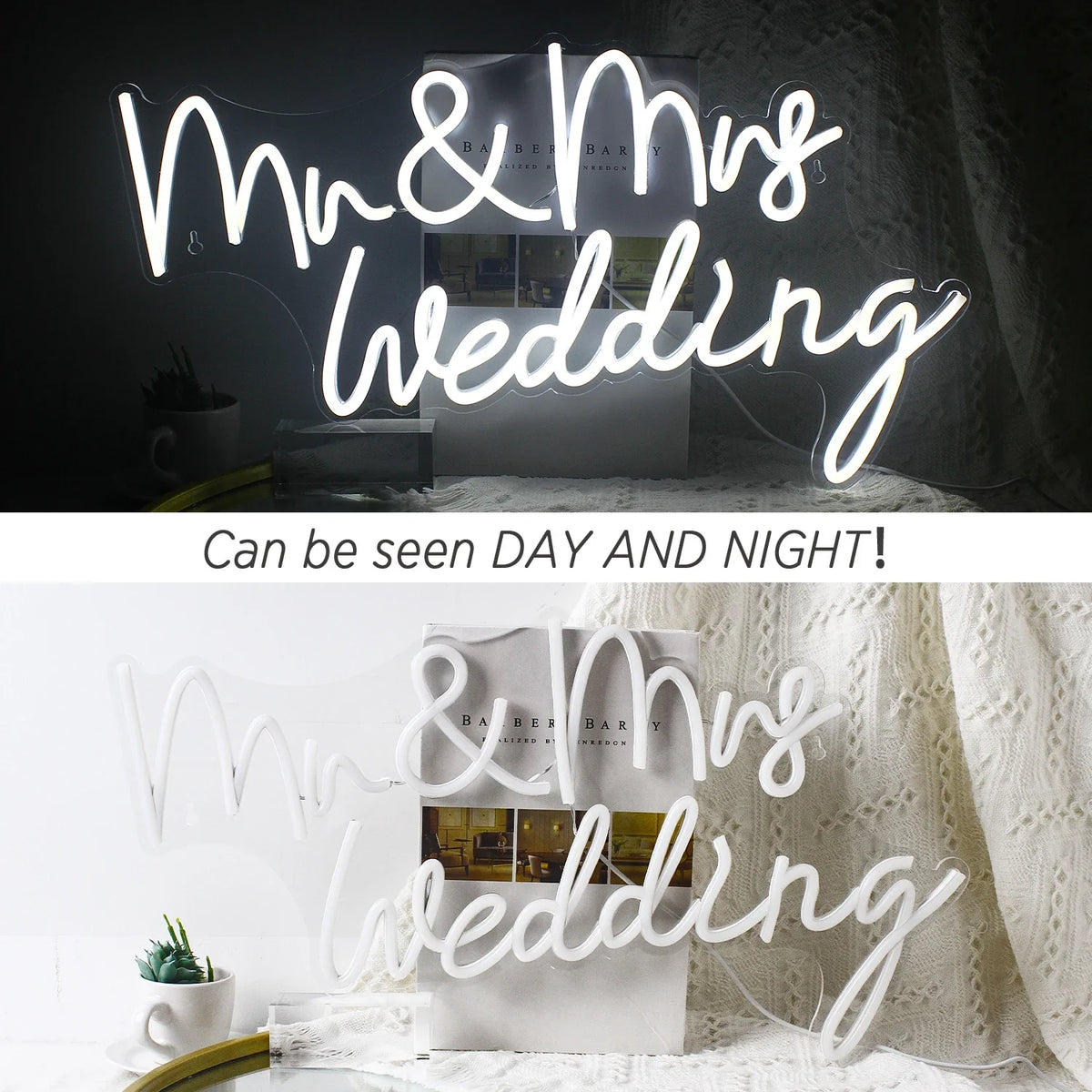 Mr & Mrs Wedding 5V USB LED neon sign