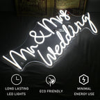 Mr & Mrs Wedding 5V USB LED neon sign