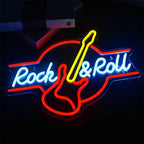 Guitar Rock & Roll 5V USB LED neon sign