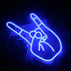 Rock Hand Gesture 5V USB LED neon sign