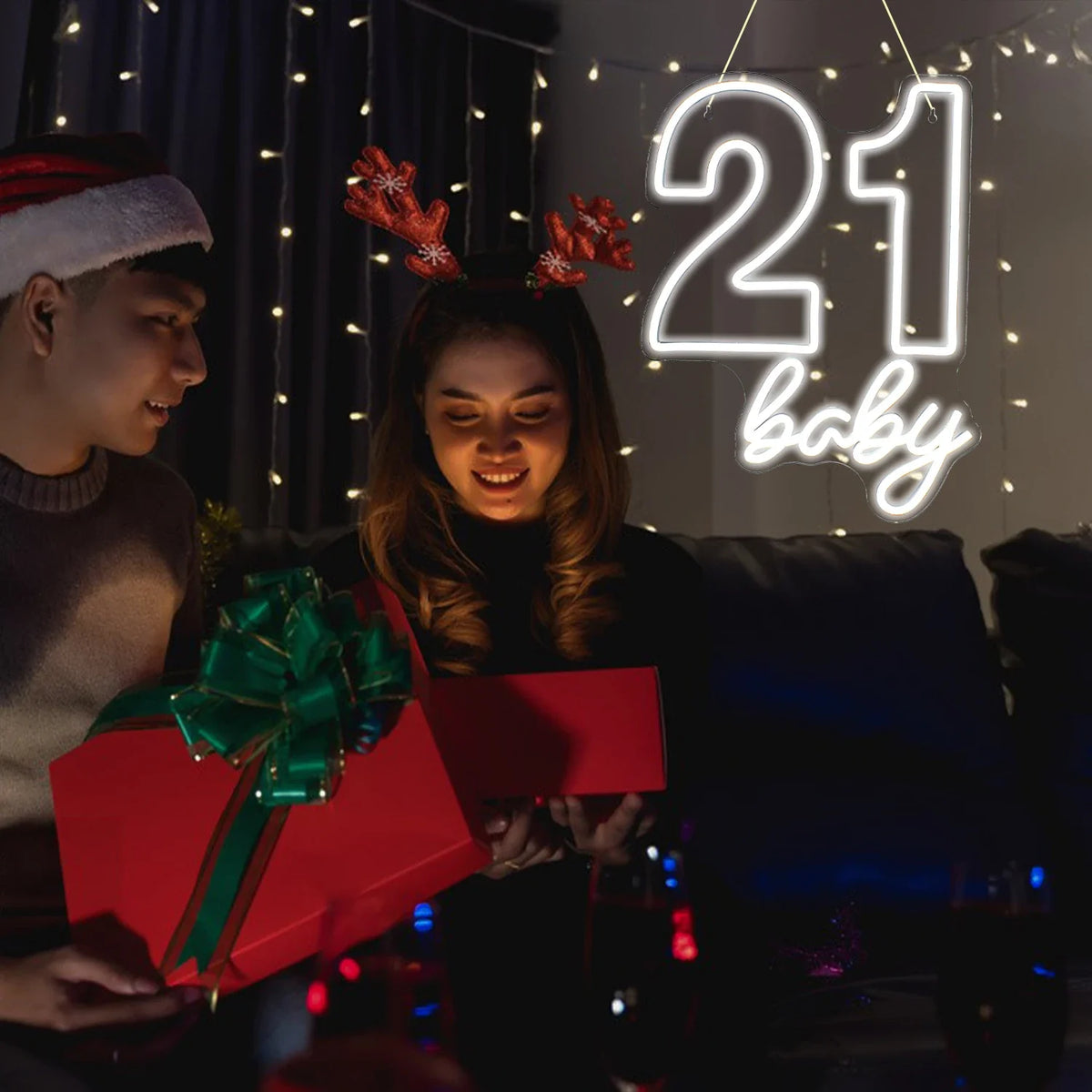 21 Baby Happy Birthday 5V USB LED neon sign
