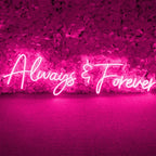Always Forever 5V USB LED neon sign – Pink 53X15.5cm