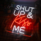 Shut Up & Kiss Me 5V USB LED neon sign
