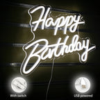 Happy Birthday 5V USB LED neon sign