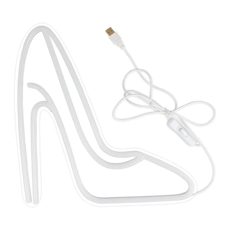 High-Heeled Shoe 5V USB LED neon sign