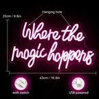 Where The Magic Happens 5V USB LED neon sign