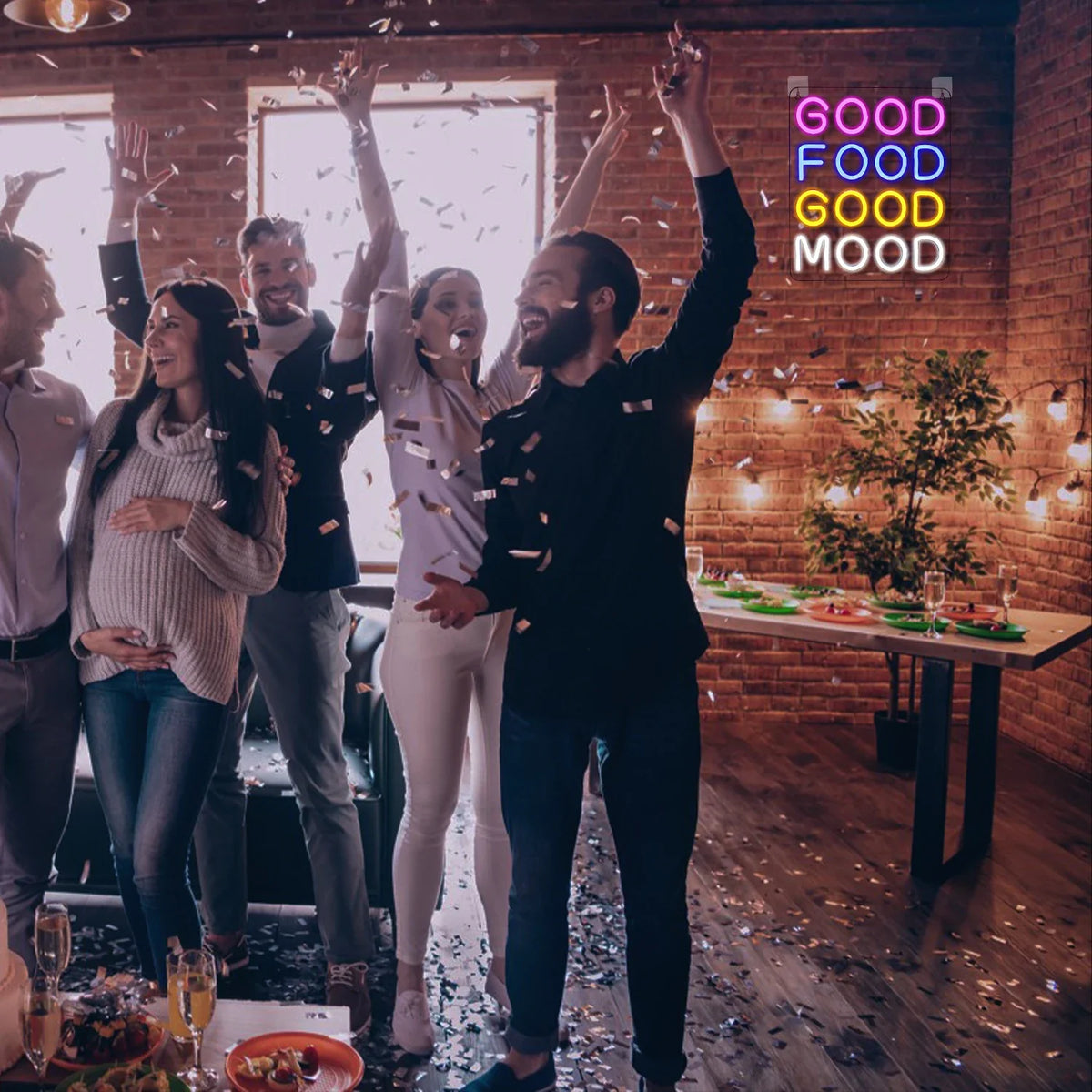 Good Food Good Mood 5V USB LED neon sign