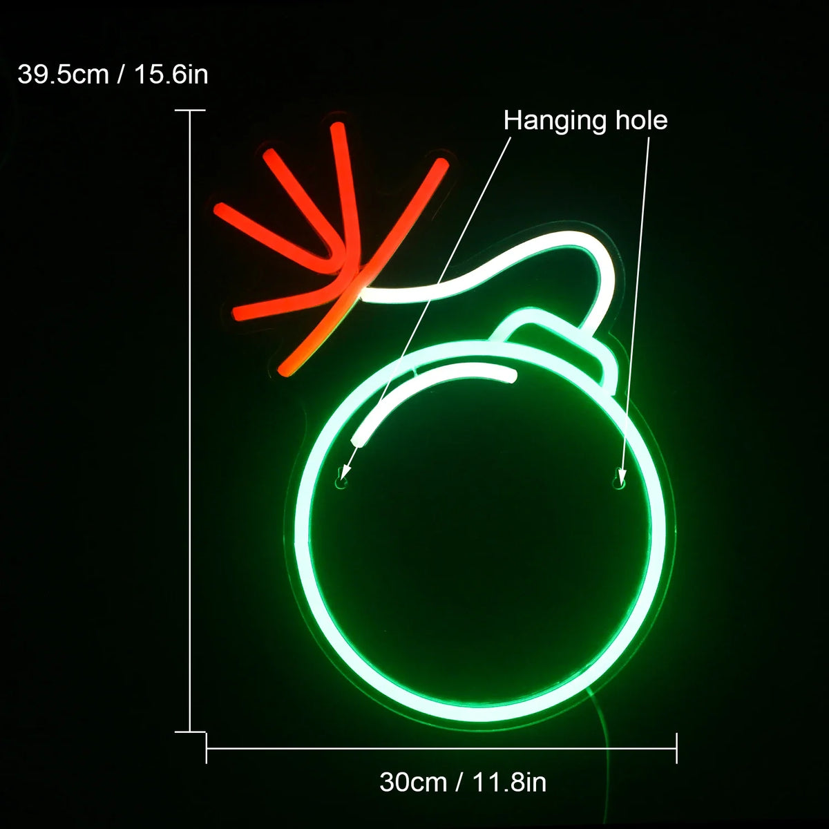 Green Grenade 5V USB LED neon sign