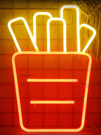 Enseigne néon LED USB 5 V Hamburger — fries