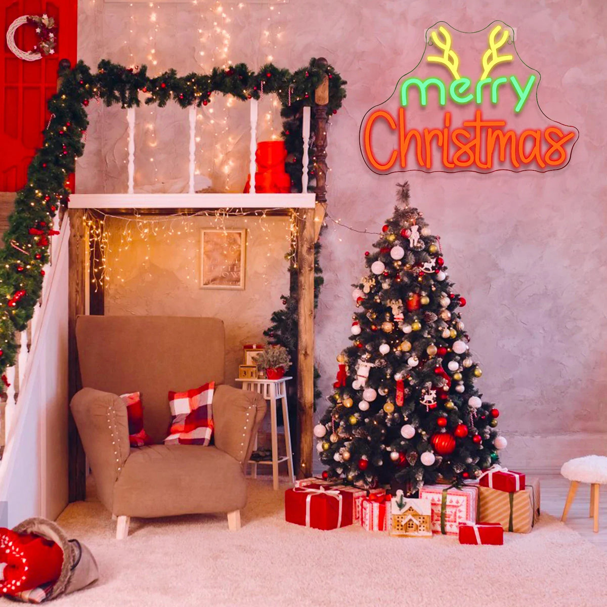 Merry Christmas 5V USB LED neon sign