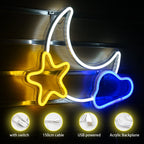 Moon Star 5V USB LED neon sign
