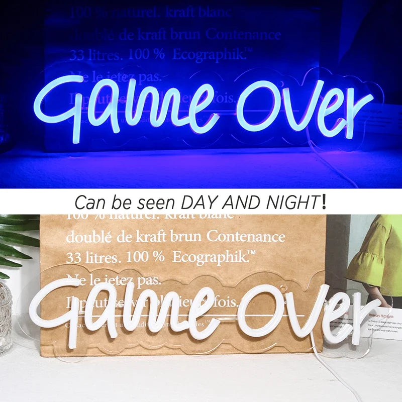 Game Over Script 5V USB LED neon sign