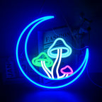 Moon Mushroom 5V USB LED neon sign