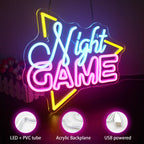 Enseigne néon LED USB 5 V Night Game