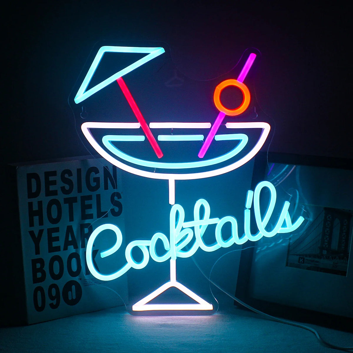 Cocktails 5V USB LED neon sign – 32.5x38.5cm