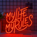 My Life My Rules 5V USB LED neon sign – 33x33cm