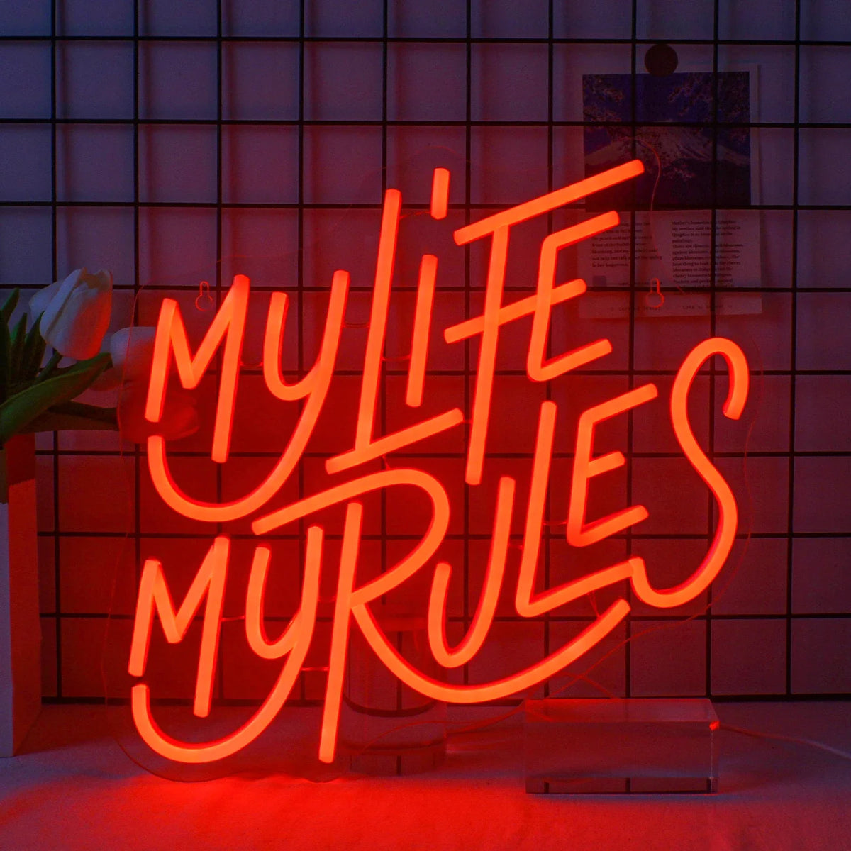 My Life My Rules 5V USB LED neon sign – 33x33cm