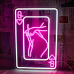 Playing Cards Lady Body 5V USB LED neon sign – 29X41.5cm
