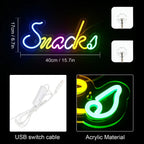 Enseigne néon LED USB 5 V Collations multicolores