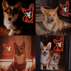 Enseigne néon LED USB 5 V Corgi rouge
