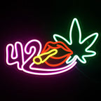 Green Leaf and Cigar 5V USB LED neon sign