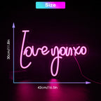 Enseigne néon LED USB 5 V Love You XO