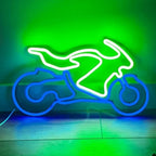 Motorcycle 5V USB LED neon sign – Green Dark Blue