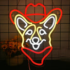 Corgi Cowboy 5V USB LED neon sign – 38X32cm
