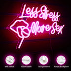 Enseigne néon LED USB 5 V Less Stress More Sex