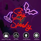 Enseigne néon LED USB 5 V Stay Spooky