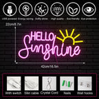 Enseigne néon LED USB 5 V Hello Sunshine