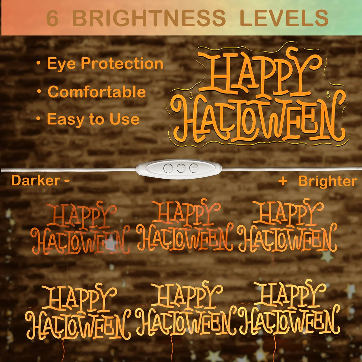 Happy Halloween 5V USB LED neon sign